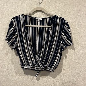 Cropped striped blouse